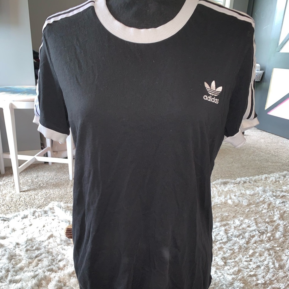 black adidas top